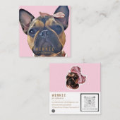 ダブルモダンフォトスキャン可能なQRコード スクエア名刺 (正面/裏面)