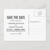 ダブルモダンフレーム写真日付はがきを保存 案内ポストカード (裏面)