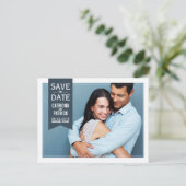 ダブルモダンフレーム写真日付はがきを保存 案内ポストカード (スタンド正面)