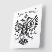 ダブルモダンヘッドイーグル スクエア壁時計 (傾斜)