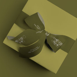 ダブルモダンメリークリスマスグリーンのカスタマイズ サテンリボン