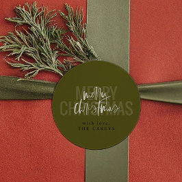 ダブルモダンメリークリスマス ラウンドシール