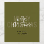 ダブルモダンメリークリスマス ワインラベル (シングルラベル)