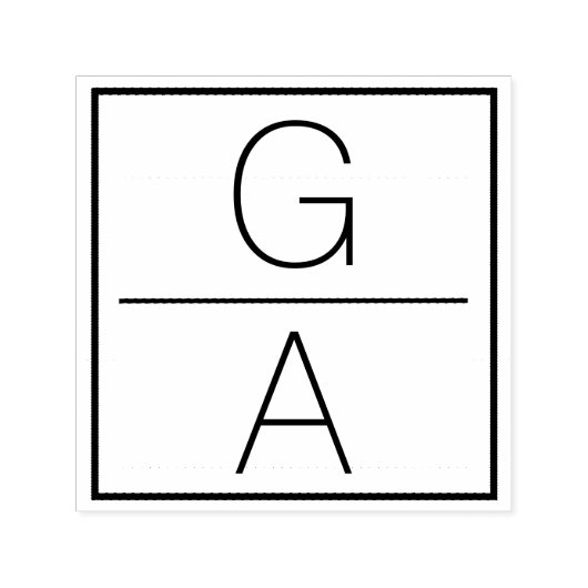 ダブルモダンモノグラ結婚ムのロゴ セルフインキングスタンプ (デザイン)