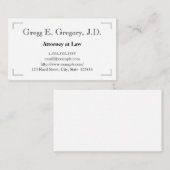 ダブルラインコーナー縁ど弁護士名刺 名刺 (正面/裏面)