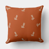 ダブルライン付き焦げたオレンジ装飾用クッション クッション (裏面)