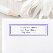 ダブルラベンダートリム – 差出人住所ラベル ラベル (インサイチュ)