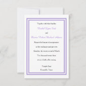 ダブルラベンダートリム – 3x5結婚式招待状 招待状 (正面)