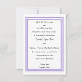 ダブルラベンダートリム – 3x5結婚式招待状 招待状 (正面)