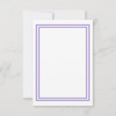 ダブルラベンダートリム – 3x5結婚式招待状 招待状 (裏面)