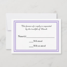 ダブルラベンダートリム – RSVPカード