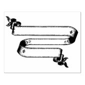 ダブルリボンバナーヴィンテージラバーアートスタンプ ラバースタンプ (インプリント)