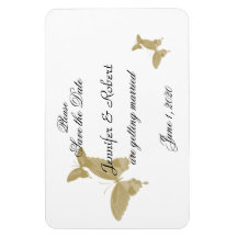 ダブルリングや輪蝶の結婚式の日付を保存