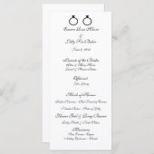 「ダブルリングや輪」結婚式 プログラム (正面/裏面)