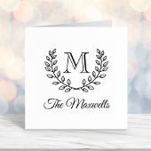 ダブルリースモノグラムイニシャルファミリー名 セルフインキングスタンプ