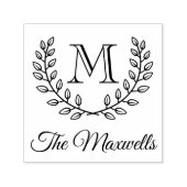 ダブルリースモノグラムイニシャルファミリー名 セルフインキングスタンプ (デザイン)