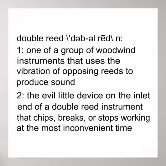 ダブルリード定義 ポスター (正面)
