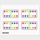 ダブルレインボードミノステッカー 長方形シール (シート)