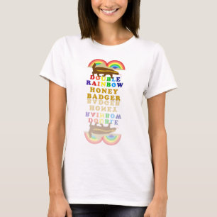 ダブルレインボーハニーアナグマ Tシャツ