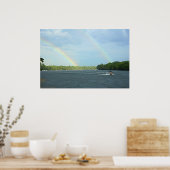 ダブルレインボープリント ポスター (キッチン)