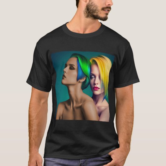 ダブルレインボーポートレート Tシャツ (正面)