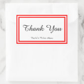 ダブルレッドトリム – 長方形シール (バッグ)