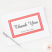 ダブルレッドトリム – 長方形シール (封筒)