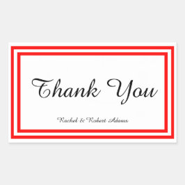 ダブルレッドトリム – 長方形シール