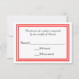 ダブルレッドトリム – RSVPカード
