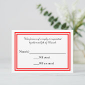 ダブルレッドトリム – RSVPカード (スタンド正面)