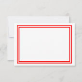 ダブルレッドトリム – RSVPカード (裏面)