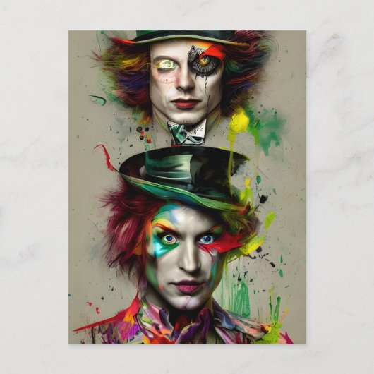 ダブル不機嫌はがき ポストカード (正面)