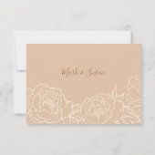 ダブル中国のハエレガントピネス・ウェディングRSVP (裏面)