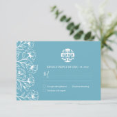 ダブル中国のハピネスフローラ結婚式RSVP (スタンド正面)