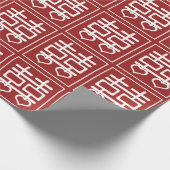 ダブル中国のハピネス結婚のハート詳細V1 ラッピングペーパー (角)