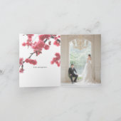 ダブル中国のハピネス結婚の感謝の写真© サンキューカード (内部)