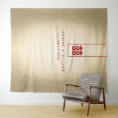 ダブル中国のハピネス結婚の背景 タペストリー (インサイチュ(横))