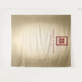 ダブル中国のハピネス結婚の背景 タペストリー (正面(横))