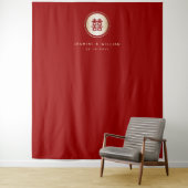 ダブル中国のハピネス結婚の背景 タペストリー (インサイチュ)