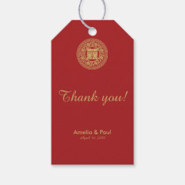 ダブル中国のハピネス結婚の贈り物ラベル ギフトタグ