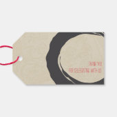 ダブル中国のハピネス結婚の贈り物ラベル ギフトタグ (裏面横)