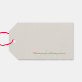 ダブル中国のハピネス結婚の贈り物ラベル ギフトタグ (裏面横)