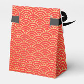 ダブル中国のハピネス結婚の金金ゴールド赤ファ フェイバーボックス (裏面サイド)