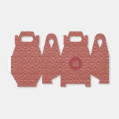 ダブル中国のハピネス結婚金ゴールド赤ゲーブル フェイバーボックス (折り畳みなし)