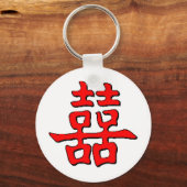 ダブル中国のハピネス・キーチェーン キーホルダー (正面)