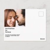 ダブル写真モダンが大きはっきりしたく、日付を保存する ポストカード (裏面)