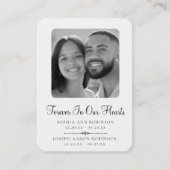 ダブル写真追悼式祈りの言葉カード 名刺 (正面)