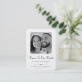 ダブル写真追悼式祈りの言葉カード 名刺 (スタンド正面)