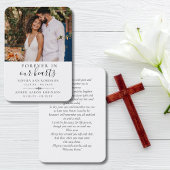 ダブル写真追悼式祈りの言葉カード 名刺