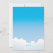 ダブル卒業ハット投げ垂直 招待状 (裏面)